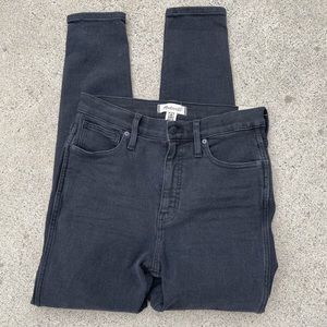 Madewell size 29 10” high rise skinny black jeans